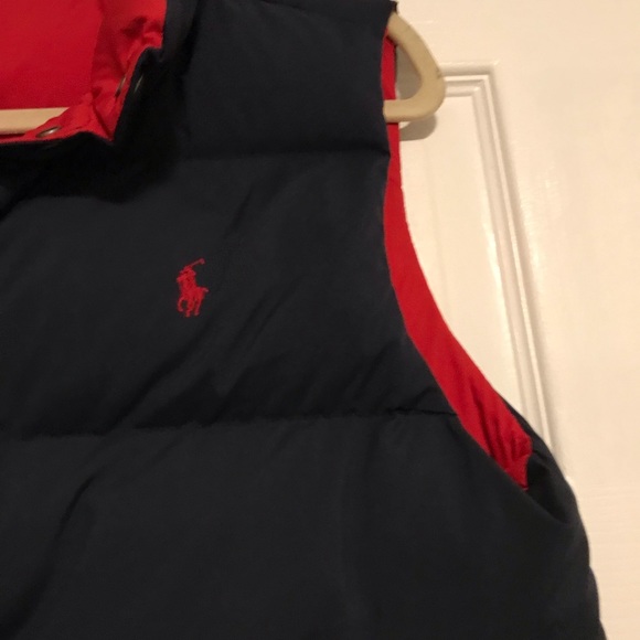 Polo Ralph Lauren reversable vest size M 10/12 Navy/red new without tag - Picture 4 of 10